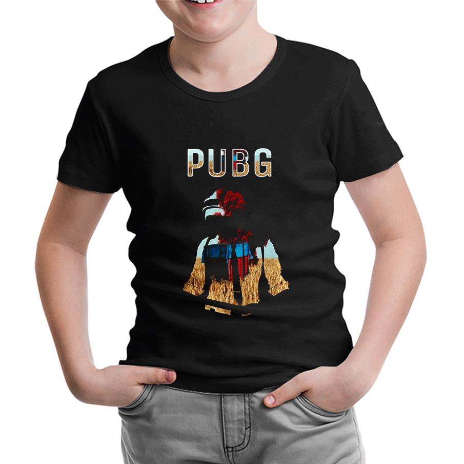 PUBG - Red Storm Black Kids Tshirt