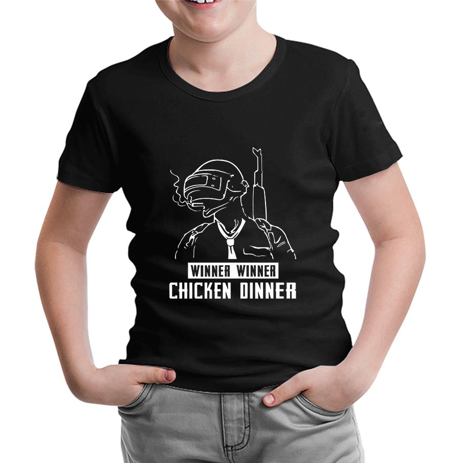 PUBG - Winner Winner Siyah Çocuk Tshirt