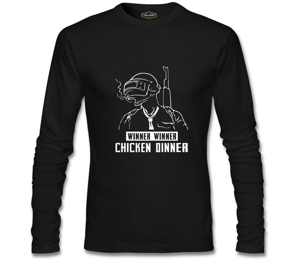 PUBG - Winner Winner Siyah Erkek Sweatshirt