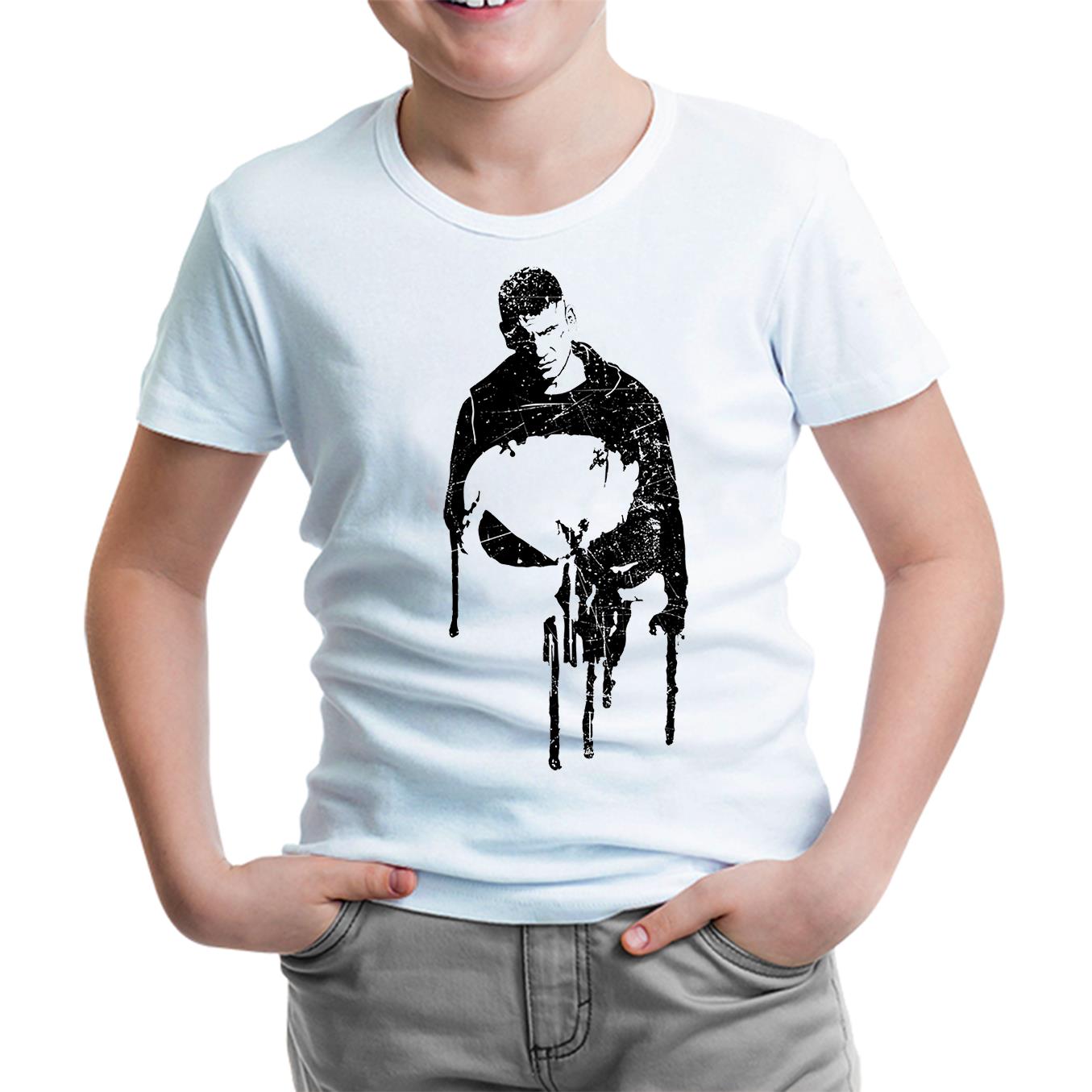 Punisher - Cut Beyaz Çocuk Tshirt
