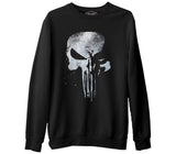 Punisher - Logo 2  Siyah Erkek Kalın Sweatshirt