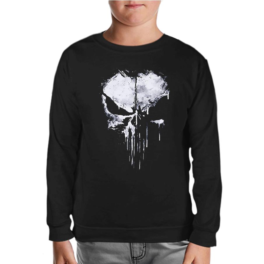 Punisher - Logo Punch Black Kids Sweatshirt