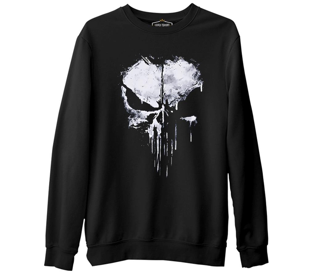 Punisher - Logo Punch Black Men's Thick Sweatshirt