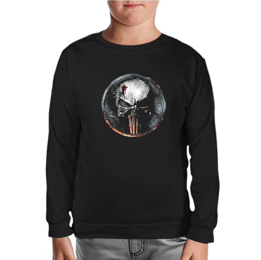 Punisher - Logo Shot Black Kids Sweatshirt