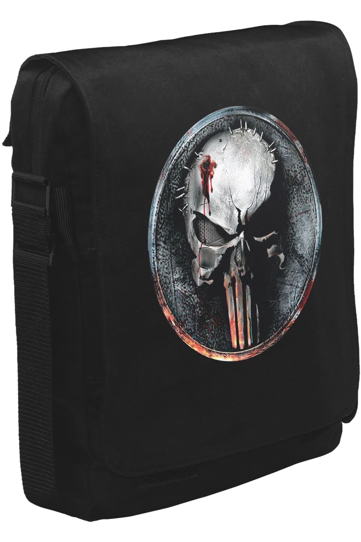 Punisher - Logo Shot Unisex Siyah Postacı Çanta