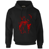 Punisher Red Moon Black Men's Zipperless Hoodie