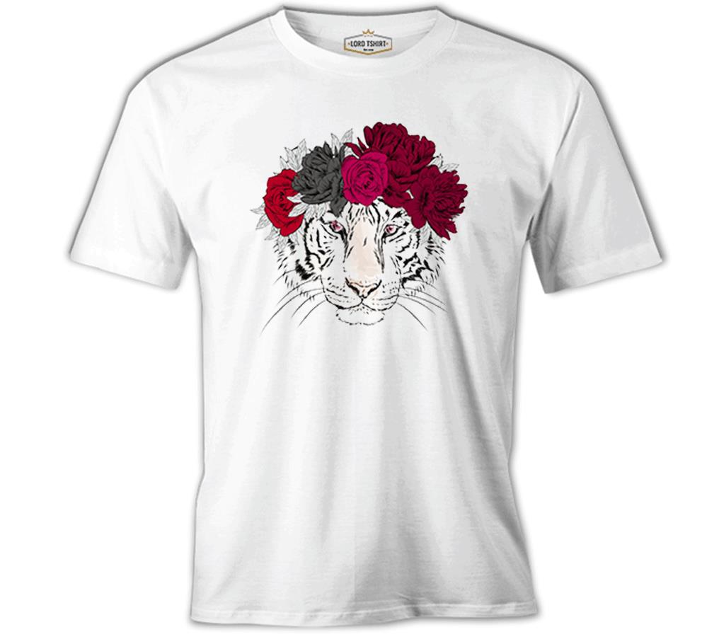 Purple Pink - Kaplan Beyaz Erkek Tshirt
