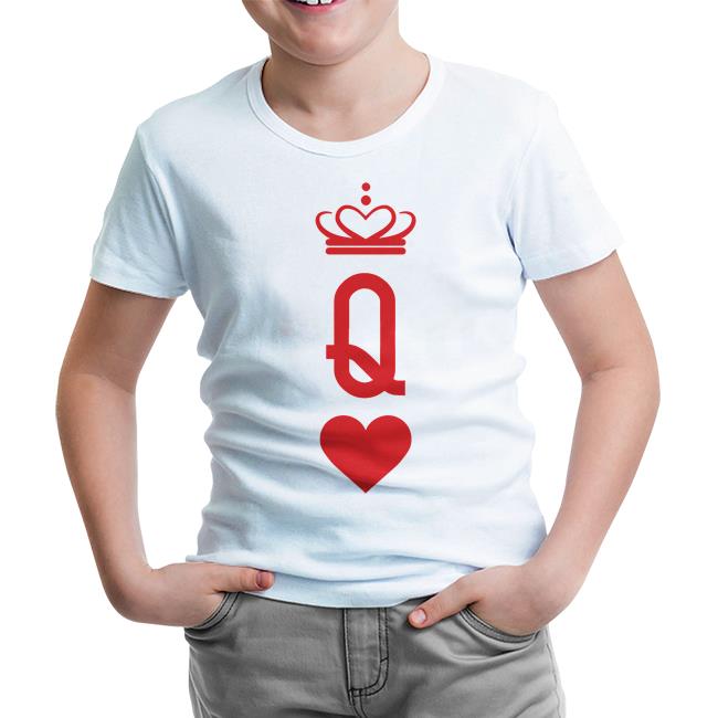 Q - The Queen White Kids Tshirt
