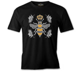 Queen Bee and Leaves Siyah Erkek Tshirt