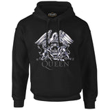 Queen Logo Black Men's Zipperless Hoodie