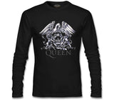 Queen Logo Siyah Erkek Sweatshirt