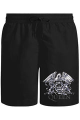 Queen Logo Unisex Siyah Şort