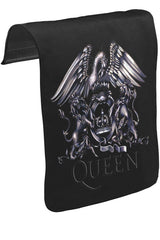 Queen Logo Unisex Siyah Tak-Çıkar Postacı Çanta Kapağı CK-469