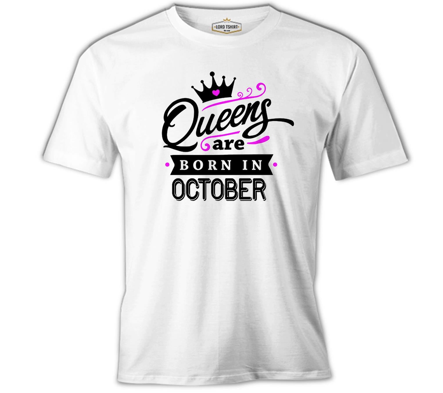 Queens Born in October White Men's T-Shirt 