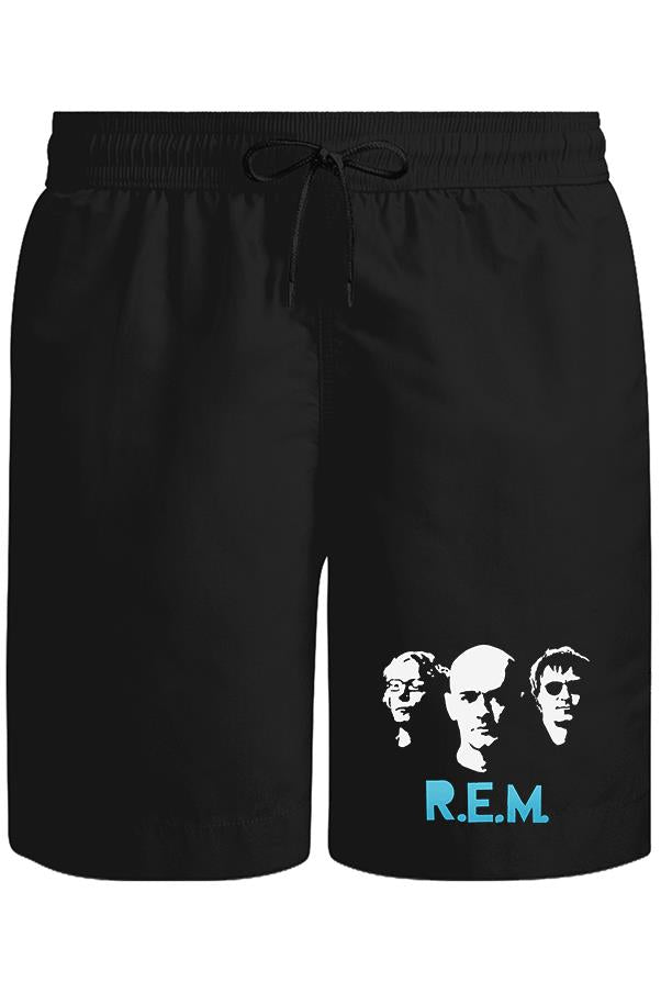 R.E.M Unisex Siyah Şort