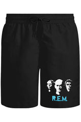R.E.M Unisex Siyah Şort