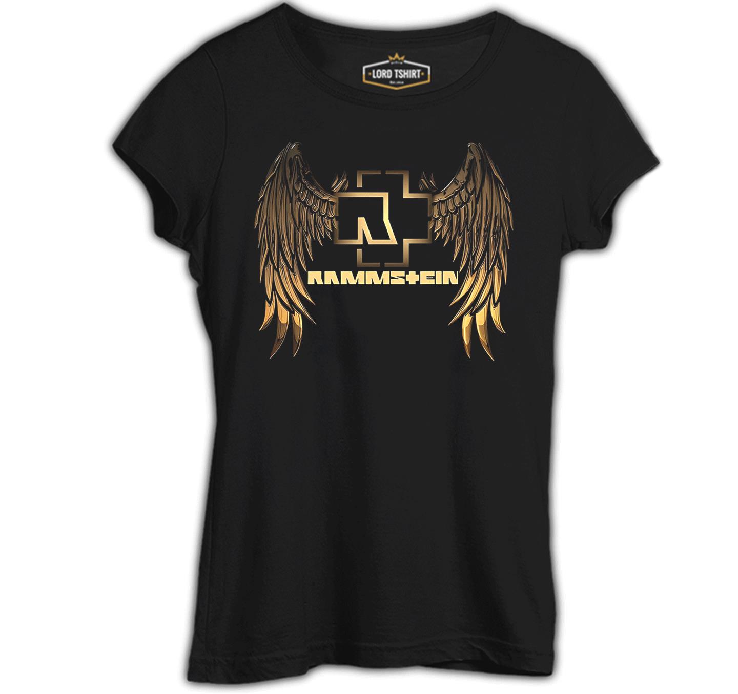 Rammstein - Golden Wings Siyah Bayan Tshirt