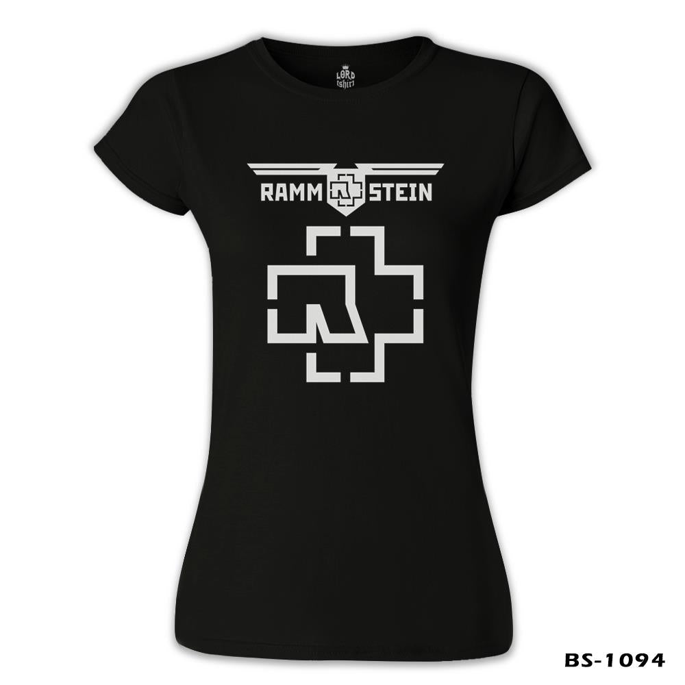 Rammstein - Logo Siyah Kadın Tshirt