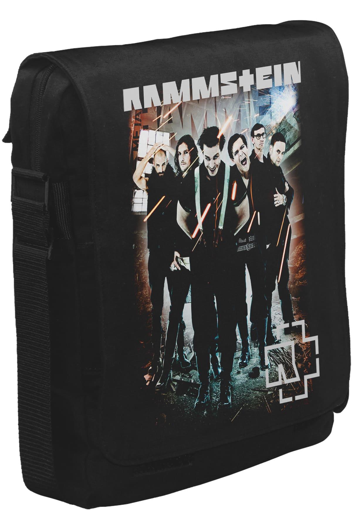 Rammstein - Nicht für Mich Unisex Siyah Postacı Çanta