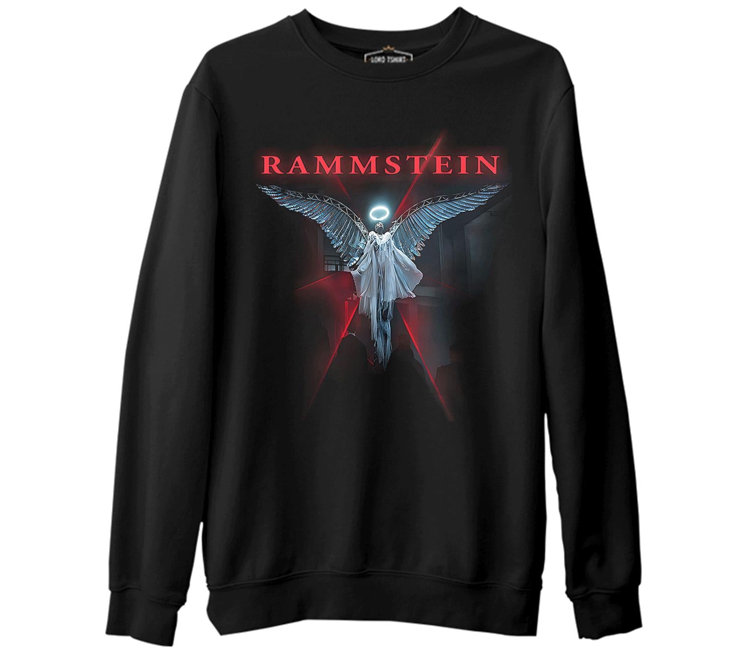 Rammstein - Rising Angel Siyah Erkek Kalın Sweatshirt