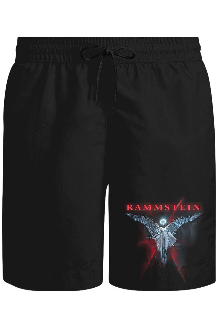 Rammstein - Rising Angel Unisex Siyah Şort