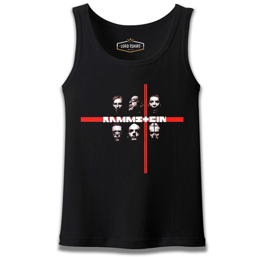 Rammstein Siyah Erkek Atlet