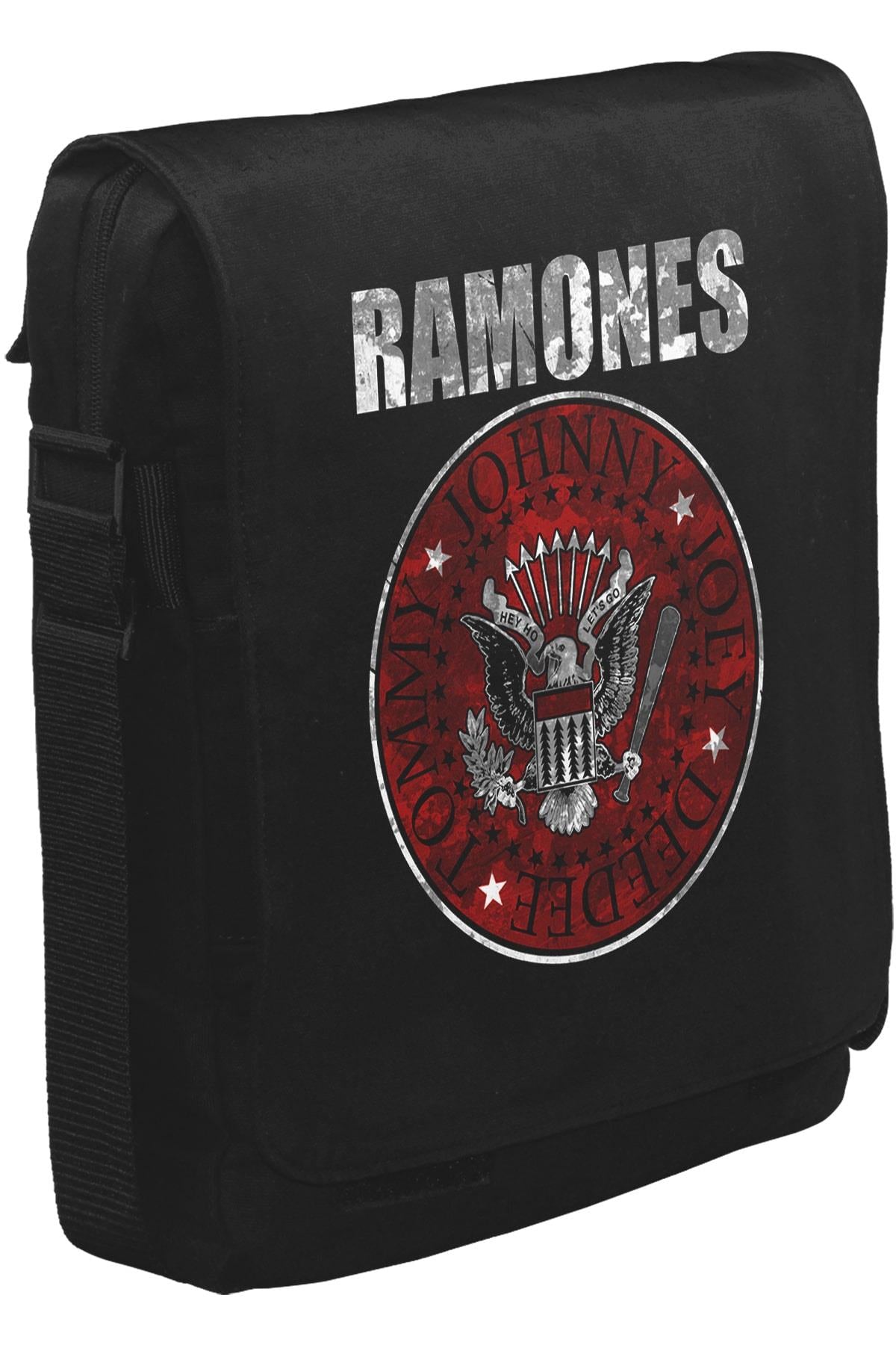 Ramones Unisex Siyah Postacı Çanta