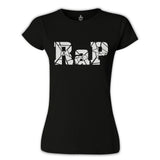 RAP Logo Siyah Kadın Tshirt