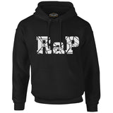 RAP Logo Siyah Erkek Fermuarsız Kapşonlu