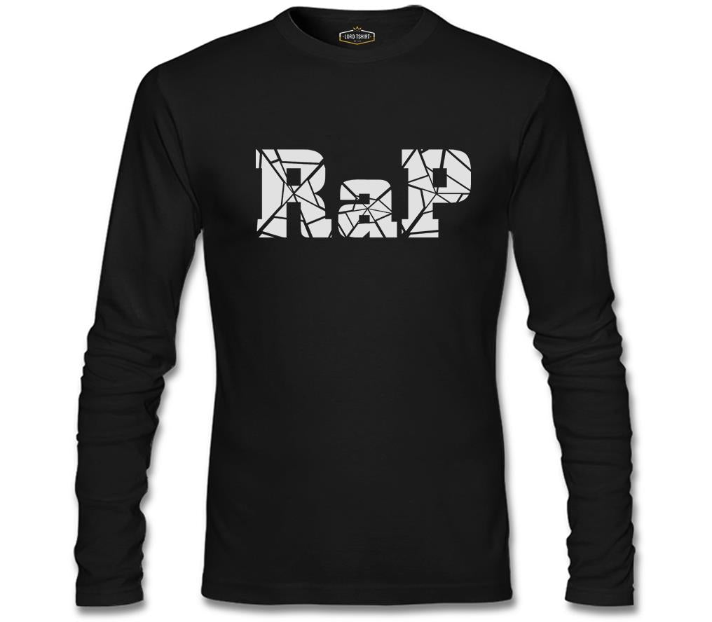 RAP Logo Siyah Erkek Sweatshirt