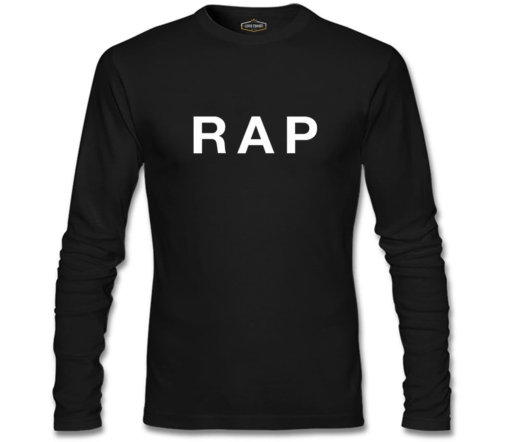 RAP Siyah Erkek Sweatshirt
