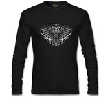 Raven Bird Flying with Open Wings Black Men's Sweatshirt