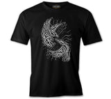 Raven Birds with Viking Knots Siyah Erkek Tshirt