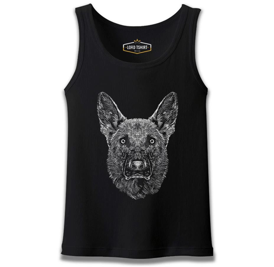 Realistic German Shephard Dog Siyah Erkek Atlet