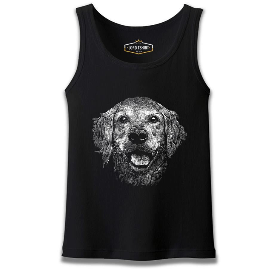Realistic Golden Retriever Dog Siyah Erkek Atlet