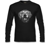 Realistic Golden Retriever Dog Black Men's Sweatshirt