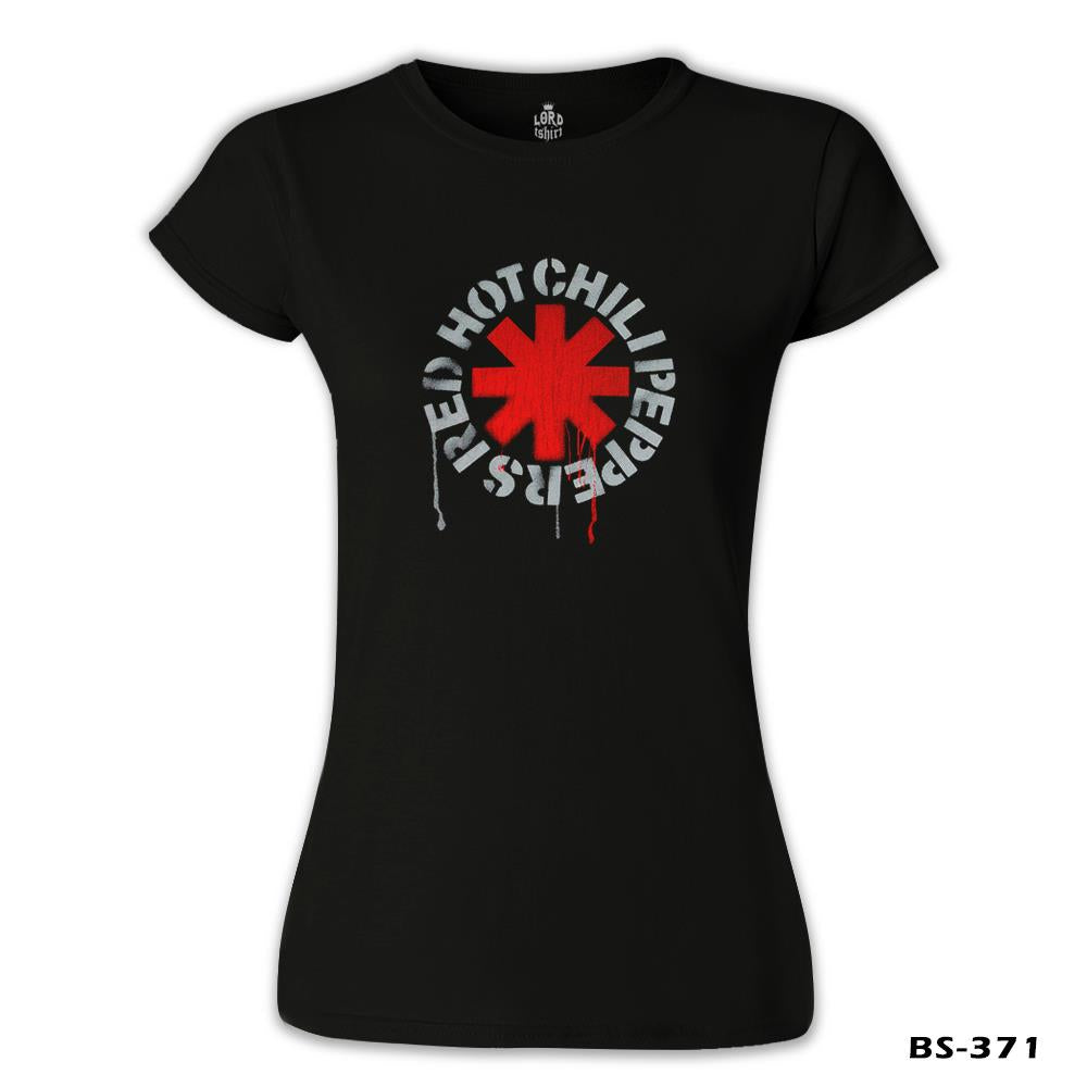 Red Hot Chili Peppers - Logo Siyah Kadın Tshirt