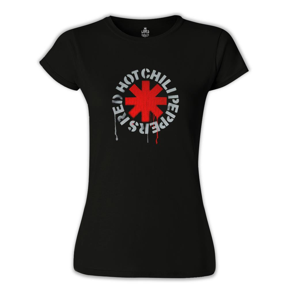 Red Hot Chili Peppers - Logo Siyah Kadın Tshirt