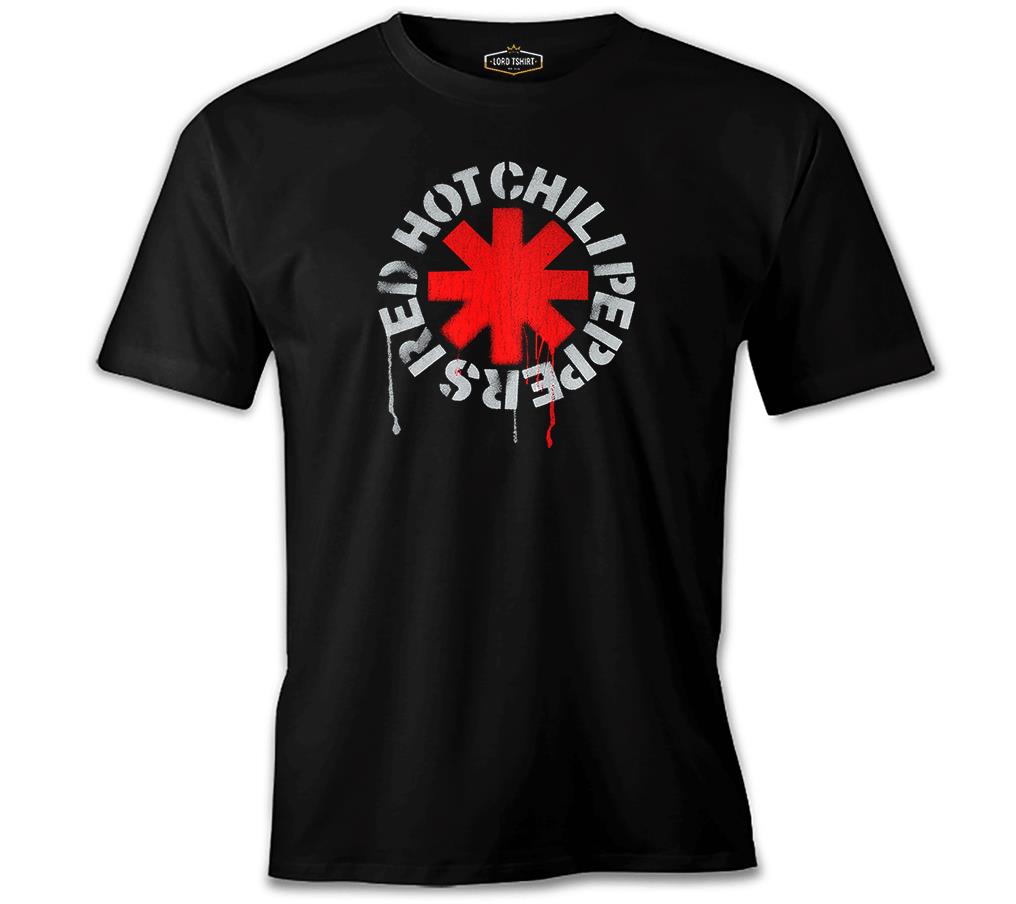 Red Hot Chili Peppers - Logo Siyah Erkek Tshirt