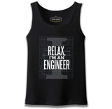 Relax I am an Engineer Black Men's Athlete