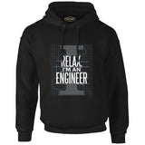 Relax I am an Engineer Black Men's Zipperless Hoodie