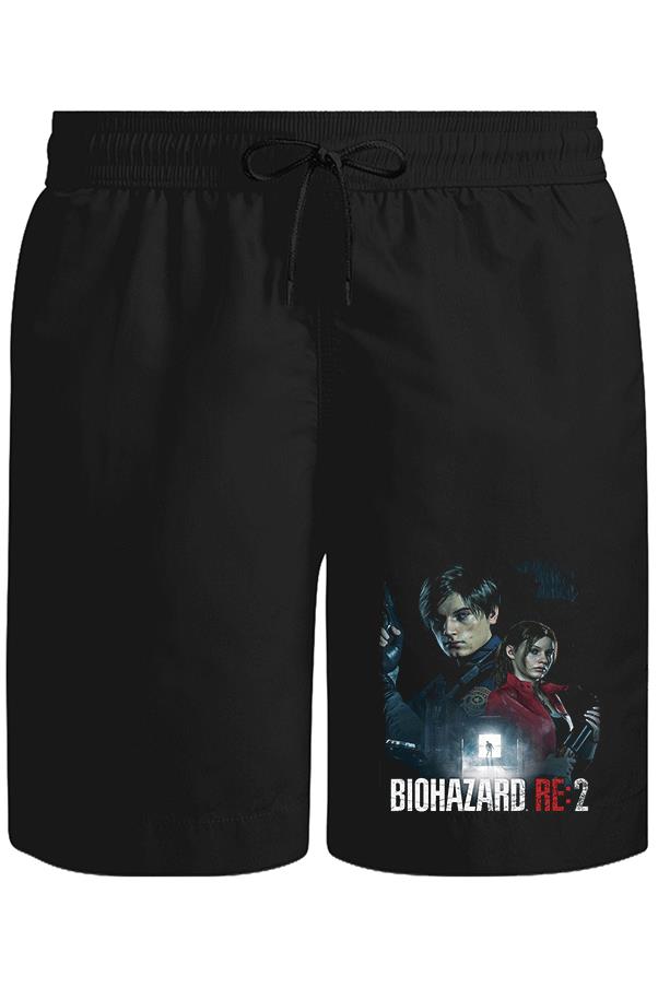 Resident Evil - Biohazard Unisex Siyah Şort