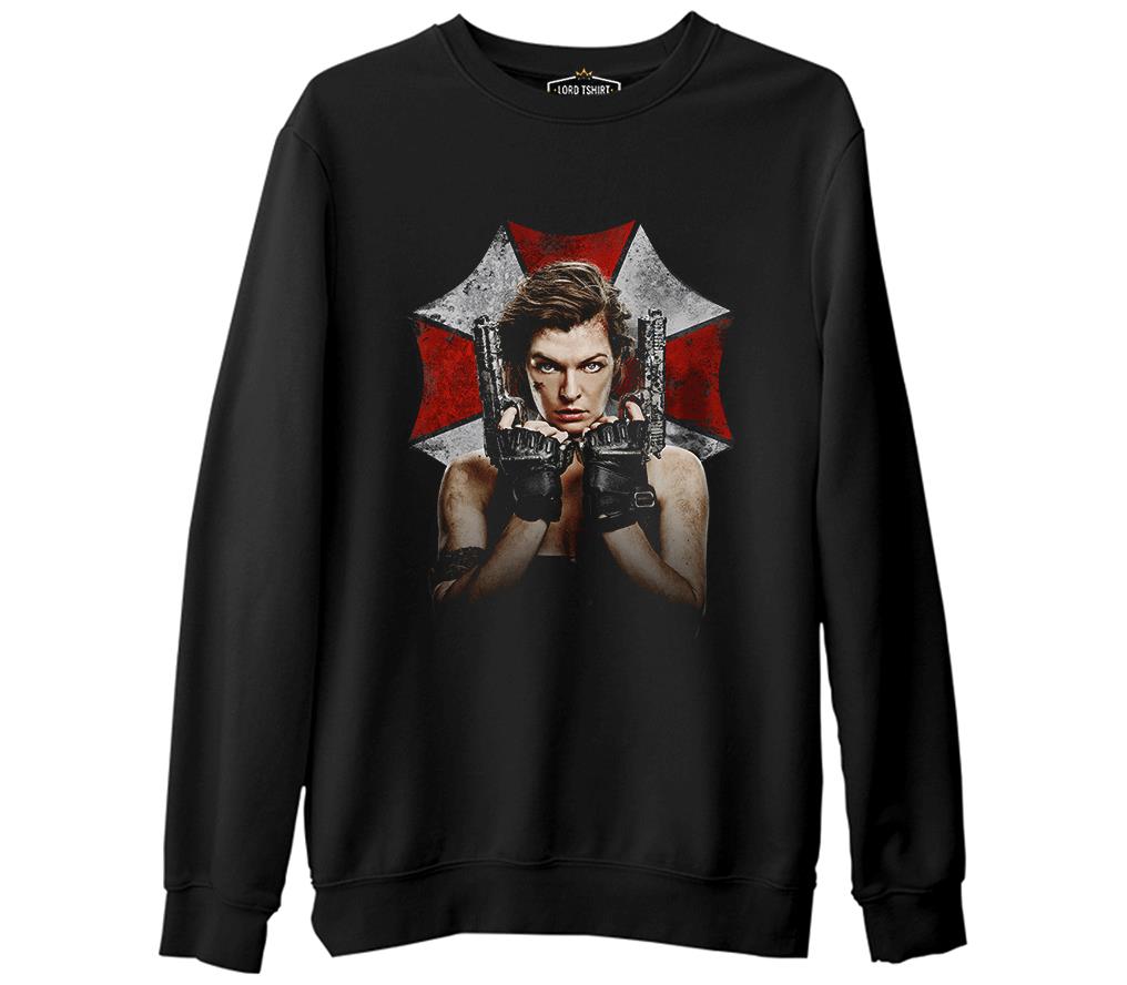 Resident Evil - The Final  Siyah Erkek Kalın Sweatshirt