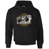 Retro 80's Radio Black Men's Zipperless Hoodie