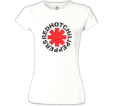 RHCP - Logo Beyaz Kadın Tshirt