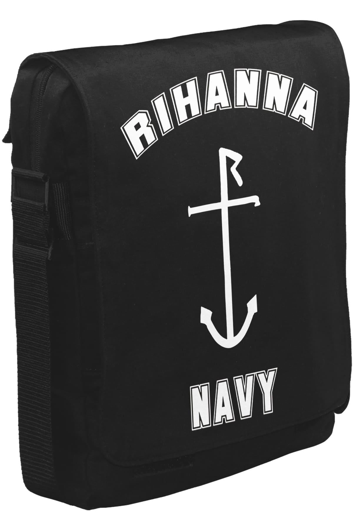 Rihanna Navy Unisex Siyah Postacı Çanta
