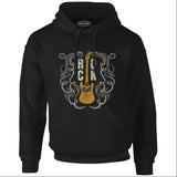 Rock 'n Roll Guitar Black Men's Zipperless Hoodie