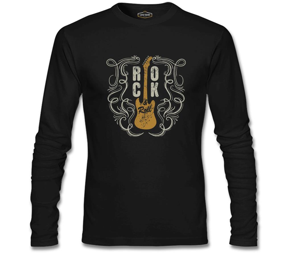 Rock 'n Roll Guitar Black Men's Sweatshirt