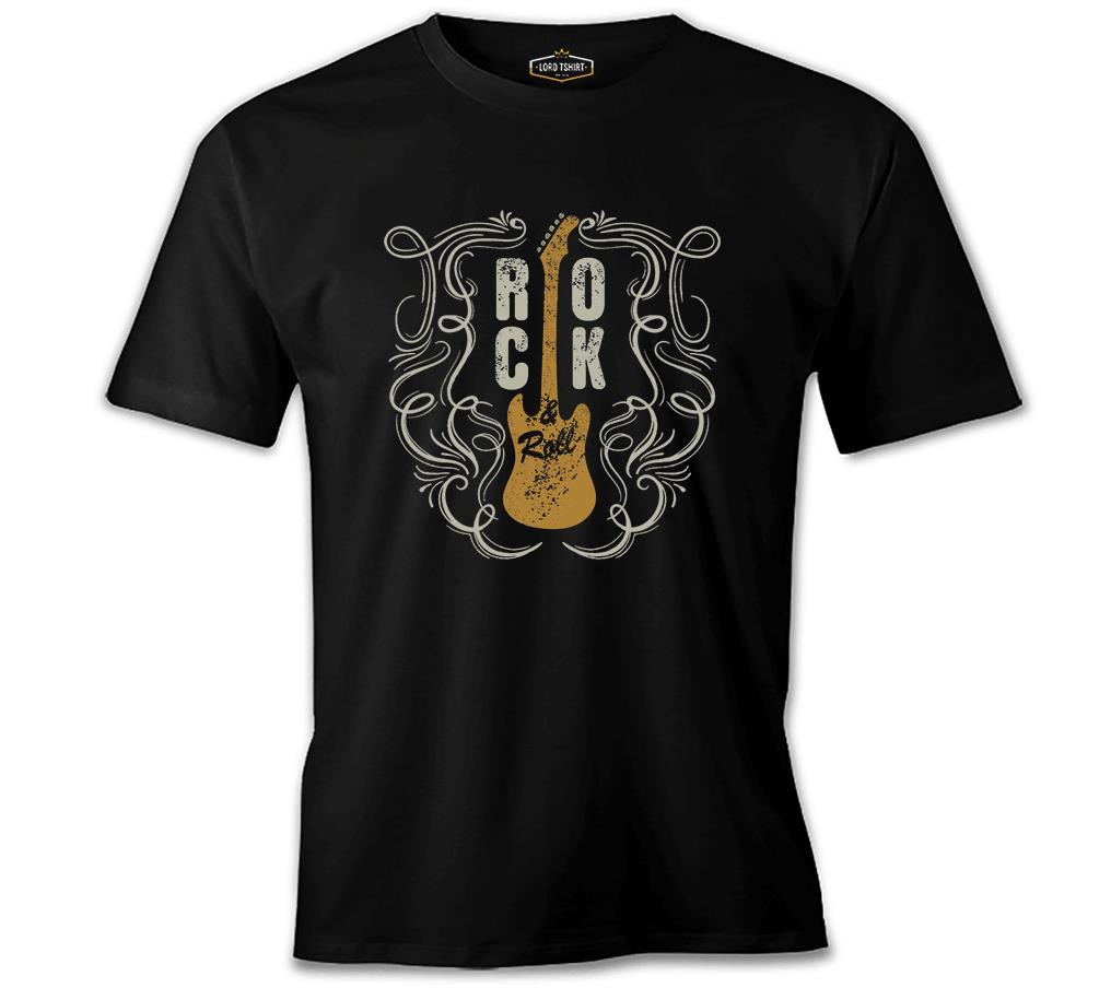 Rock 'n Roll Guitar Siyah Erkek Tshirt