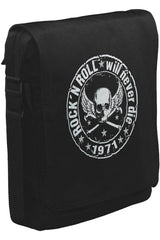 Rock 'N Roll Unisex Siyah Postacı Çanta